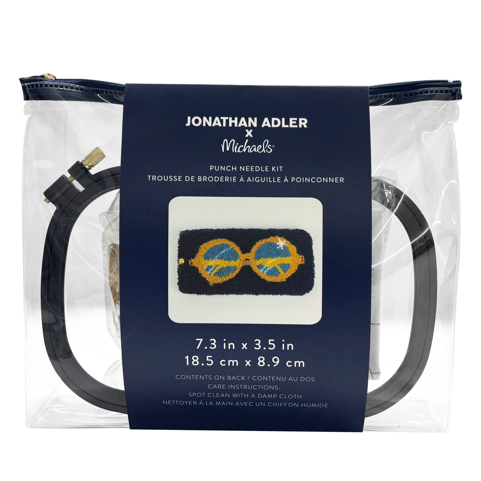 Jonathan Adler x Michaels Round Glasses Punch Needle Case Kit